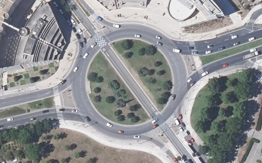 Vue aérienne du Rond-Point des Nations Unies