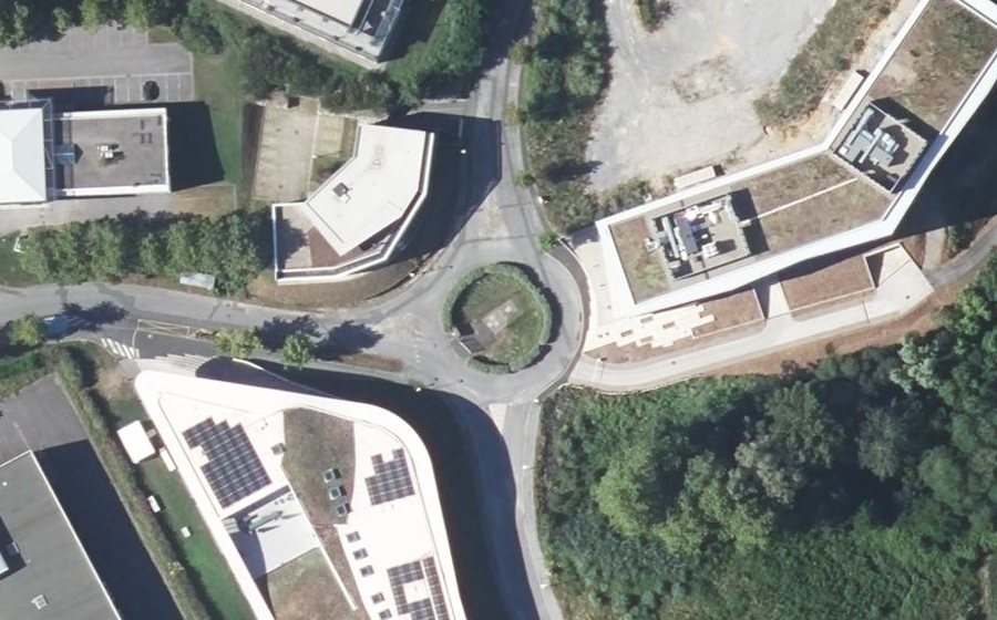 Vue aérienne du Allée Fausto de Elhuyar