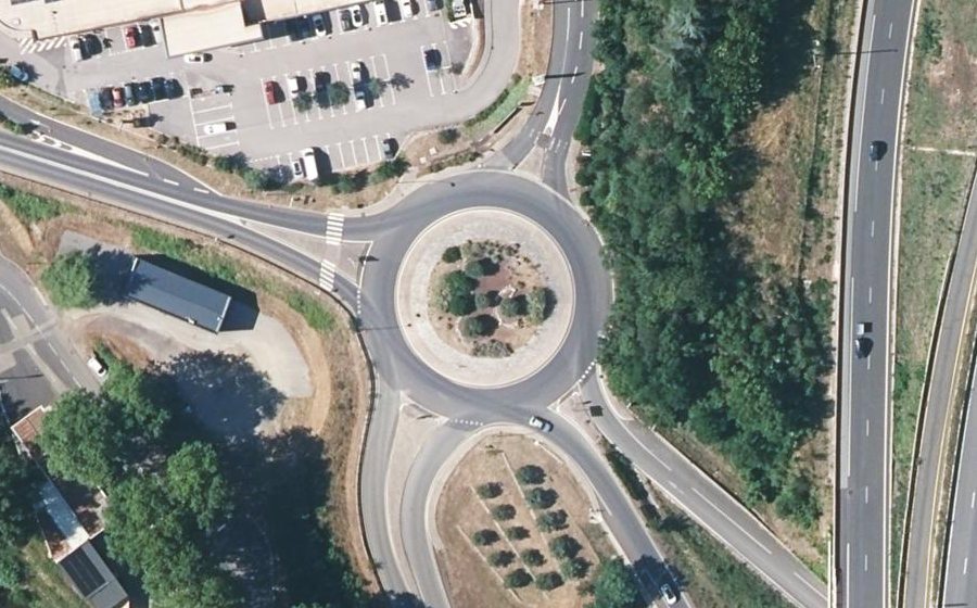 Vue aérienne du Rond-Point du Souvenir Français