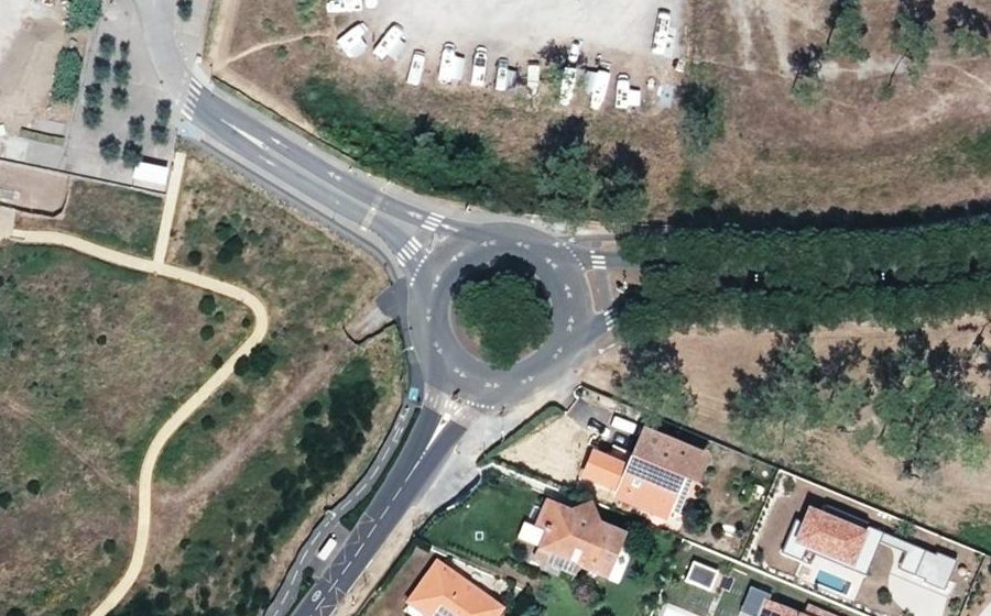 Vue aérienne du Rond-Point de la Barre