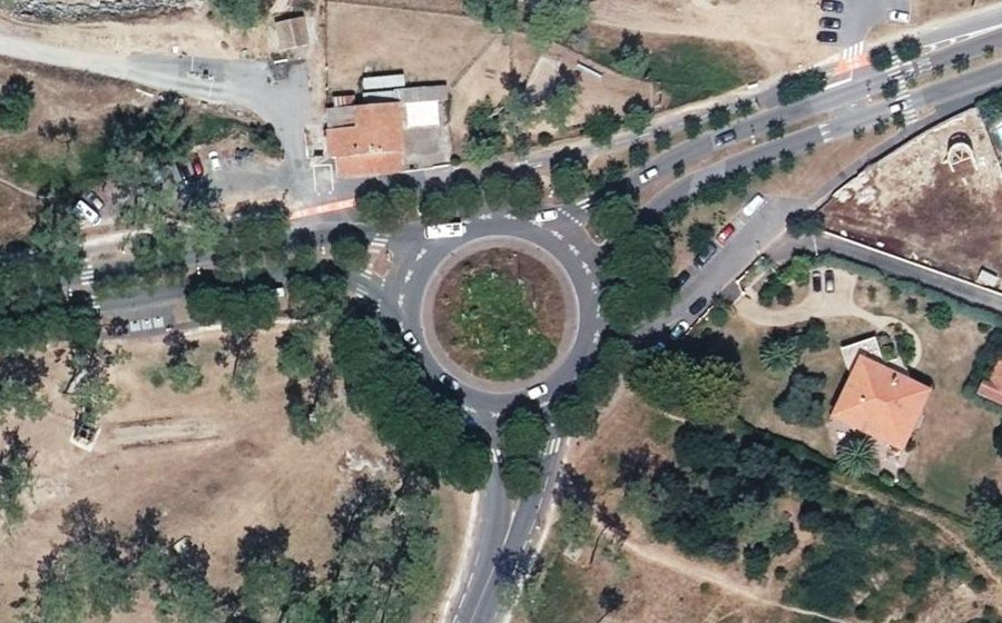 Vue aérienne du Rond-Point de la Capitainerie