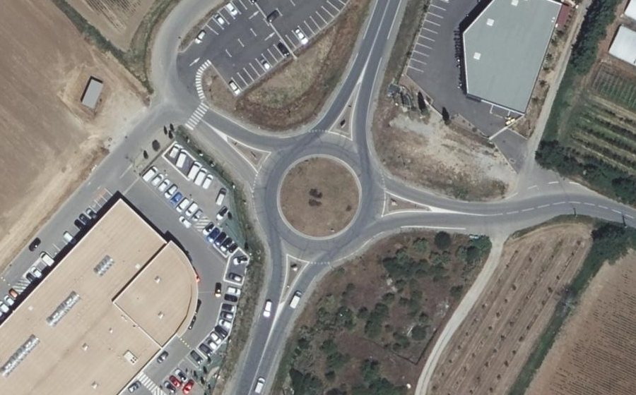 Vue aérienne du Rond-Point de Pimoutier