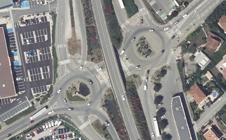Vue aérienne du Rond-Point Marie Curie