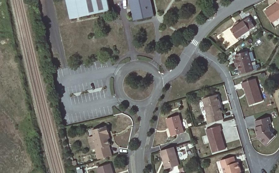Vue aérienne du Allée des Sports