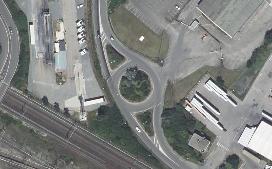 Vue aérienne du Rue de l'Industrie
