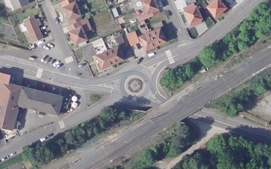 Vue aérienne du Rue de la Gare