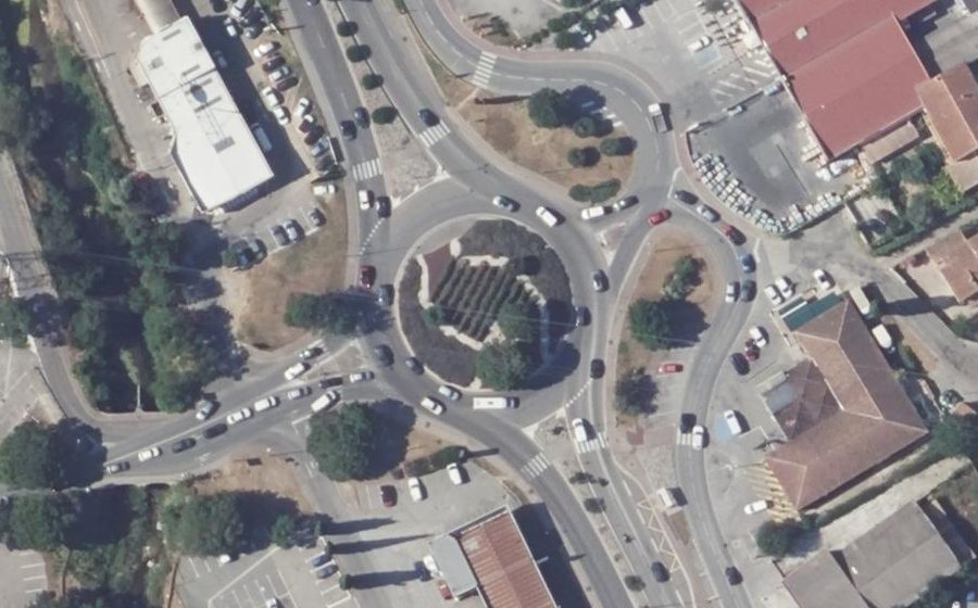 Vue aérienne du Rond-Point Bir Hakeim