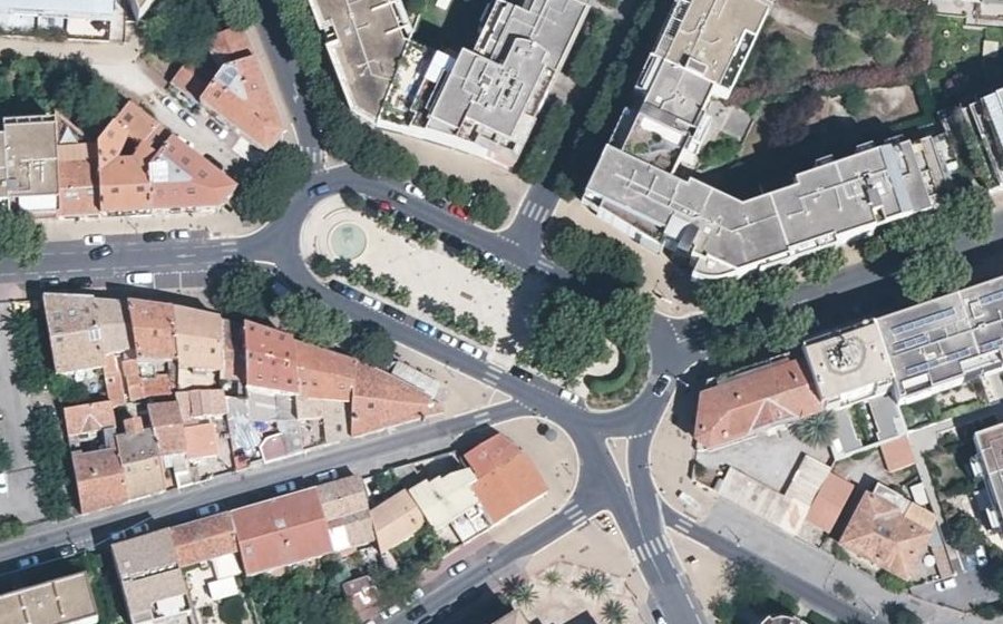 Vue aérienne du Place Faulquier