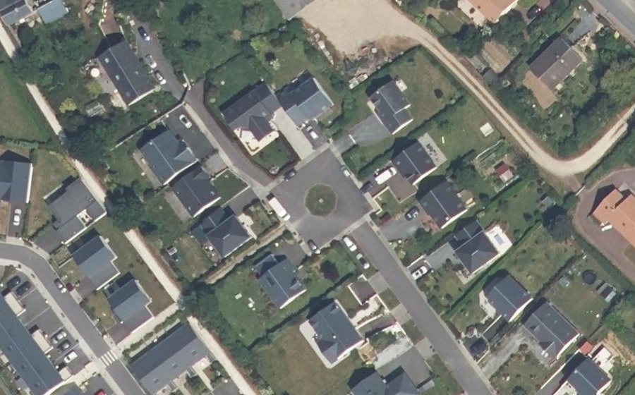 Vue aérienne du Rue de la Vouèdre