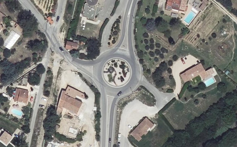 Vue aérienne du Rond-Point du Cannet