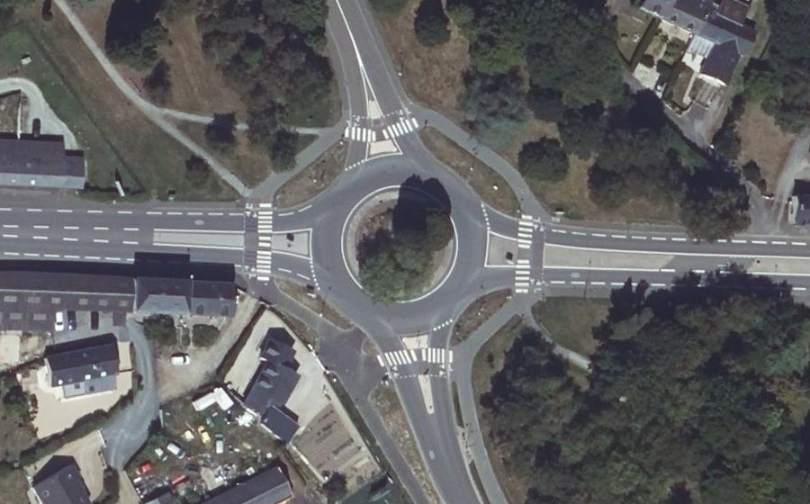 Vue aérienne du Rond-Point des Français Libres