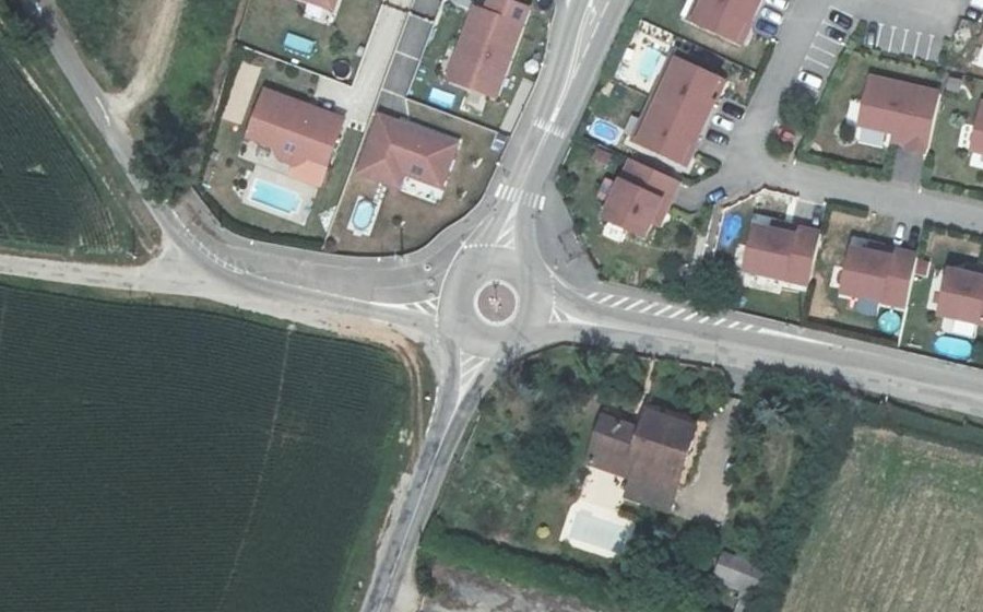 Vue aérienne du Giratoire des Perves