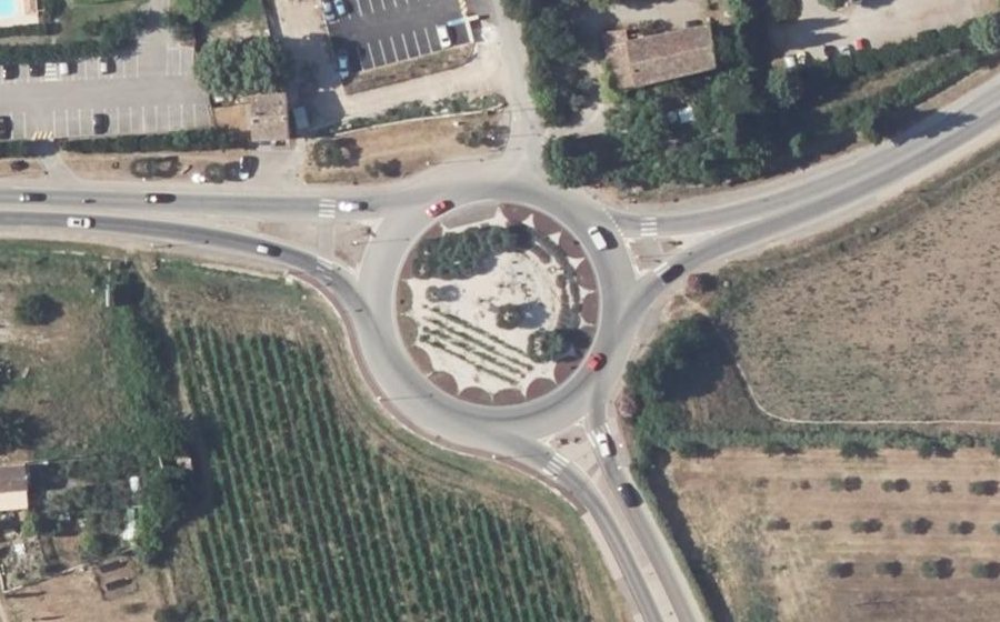 Vue aérienne du Rond-Point A.F.N.