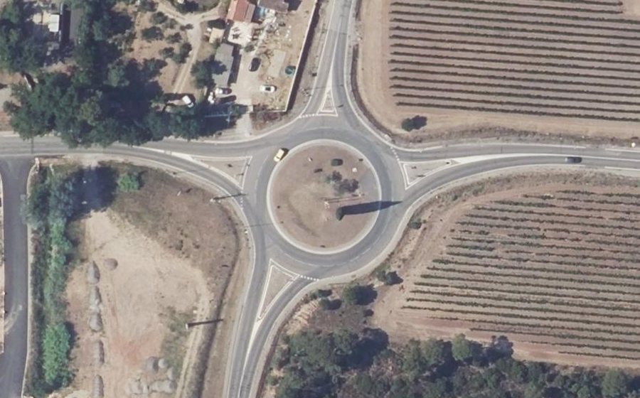 Vue aérienne du Rond-Point Général Frédérik