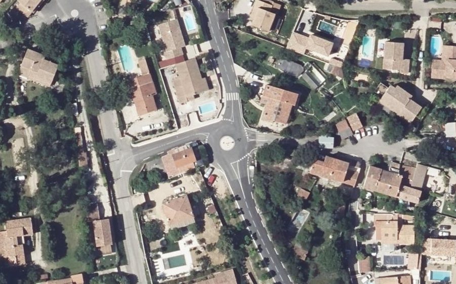Vue aérienne du Route du Stade