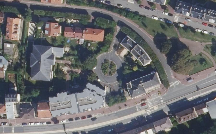 Vue aérienne du Rond-Point Voltaire