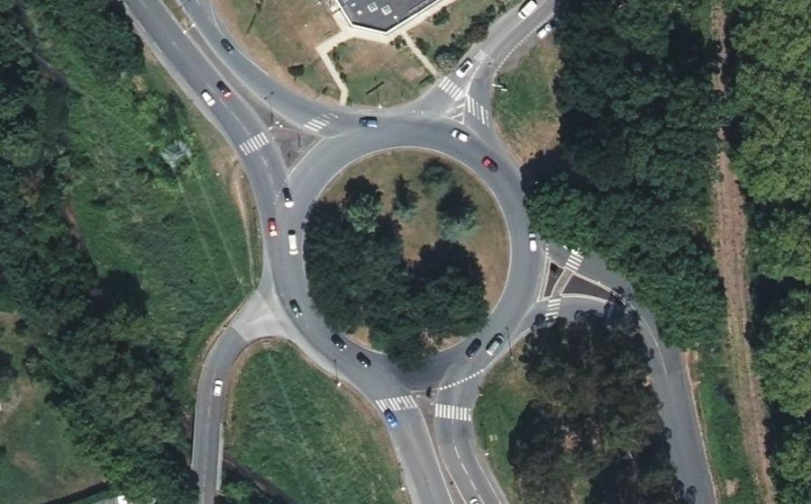 Vue aérienne du Giratoire des Pontots