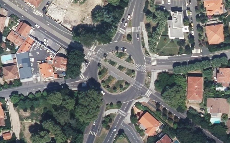 Vue aérienne du Rond-Point de l'Europe