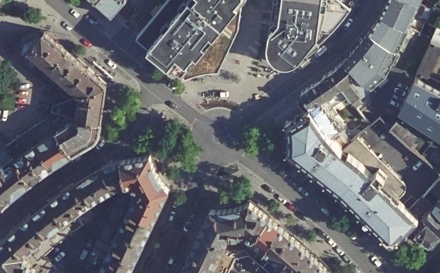 Vue aérienne de la Place Charles de Gaulle