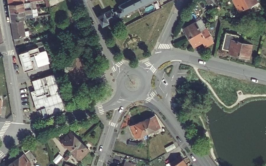 Vue aérienne du Rond-Point Marcel Paul