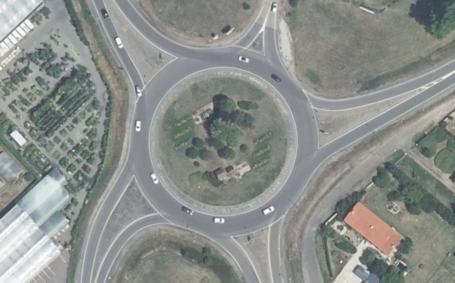 Vue aérienne du Rond-Point des Jardiniers