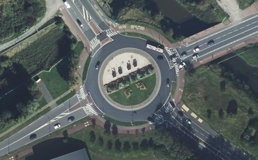 Vue aérienne du Giratoire Douaumont