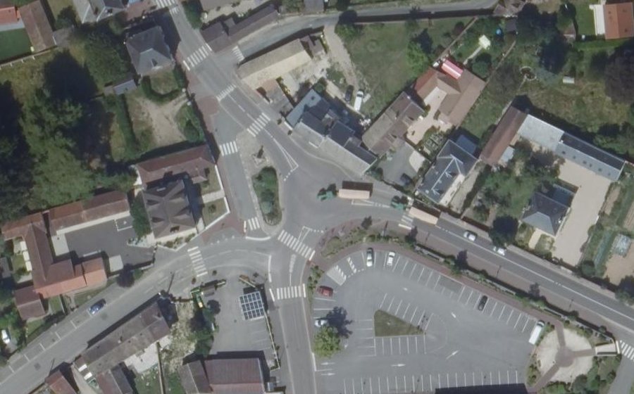 Vue aérienne du Place du Docteur Bihorel