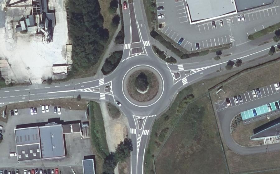 Vue aérienne du Giratoire Simone Veil