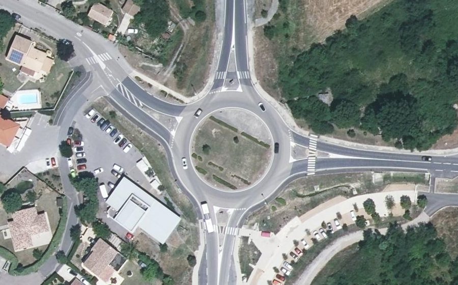 Vue aérienne du Rond point de la Gloriette