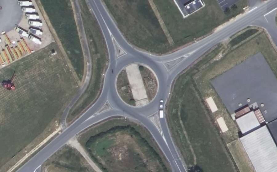 Vue aérienne du Giratoire de la Drouille