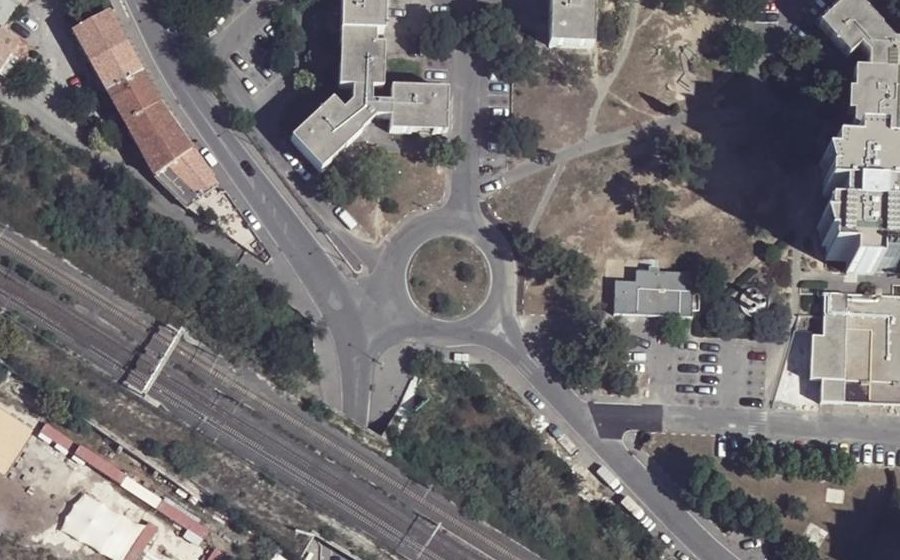 Vue aérienne du Porte de la Castellane