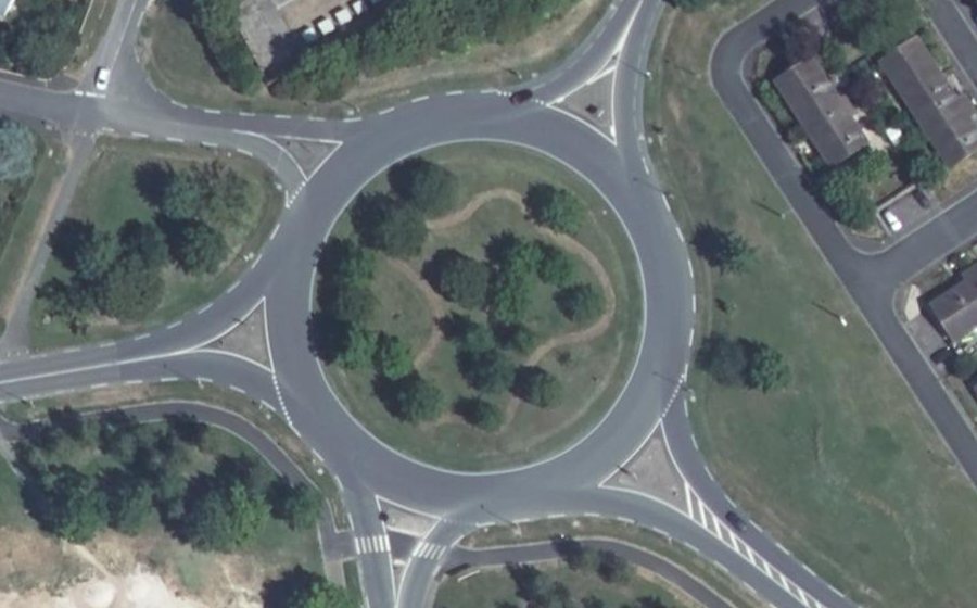 Vue aérienne du Rond-Point des Allées