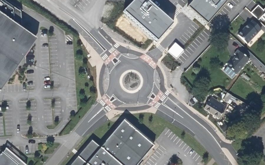 Vue aérienne du Giratoire de Kerchopine