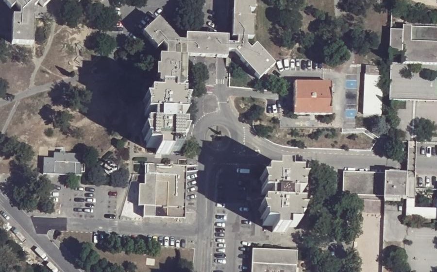 Vue aérienne du Rue de la Pinède