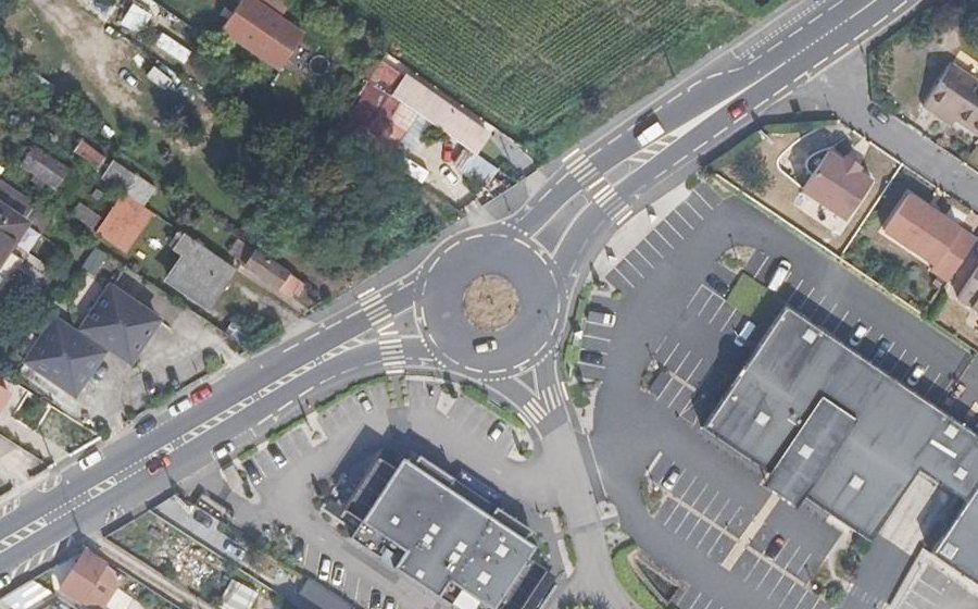 Vue aérienne du Avenue de la Libération