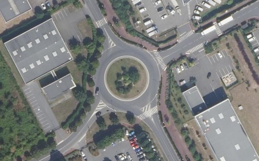 Vue aérienne du Rond-Point Galilée