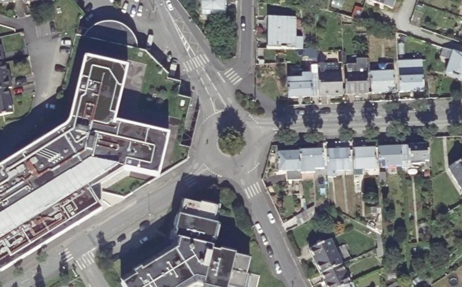 Vue aérienne du Rond-Point de Keredern