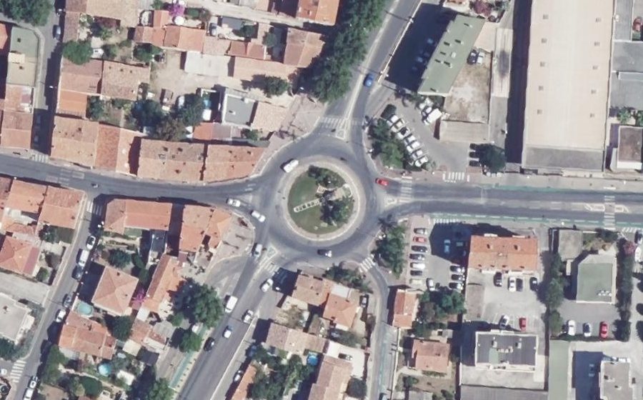 Vue aérienne du Rond-Point Docteur Jean Vitel
