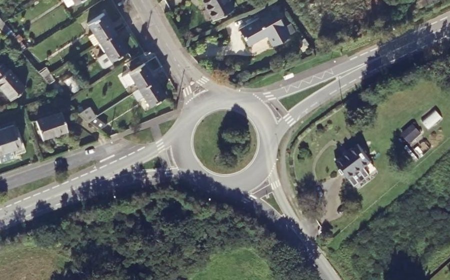 Vue aérienne du Rond-Point de Kerbrat
