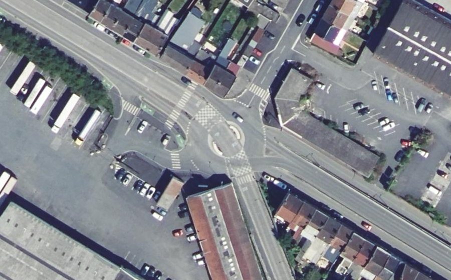Vue aérienne du Rue Édouard Vaillant