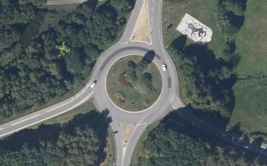 Vue aérienne du Giratoire Francis Rousseau
