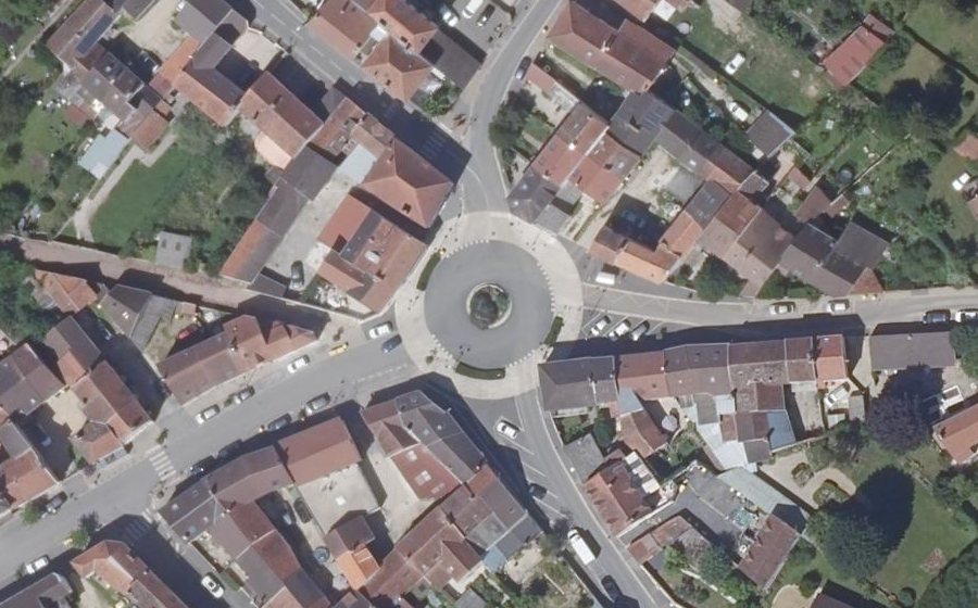 Vue aérienne du Rond-Point du Centre