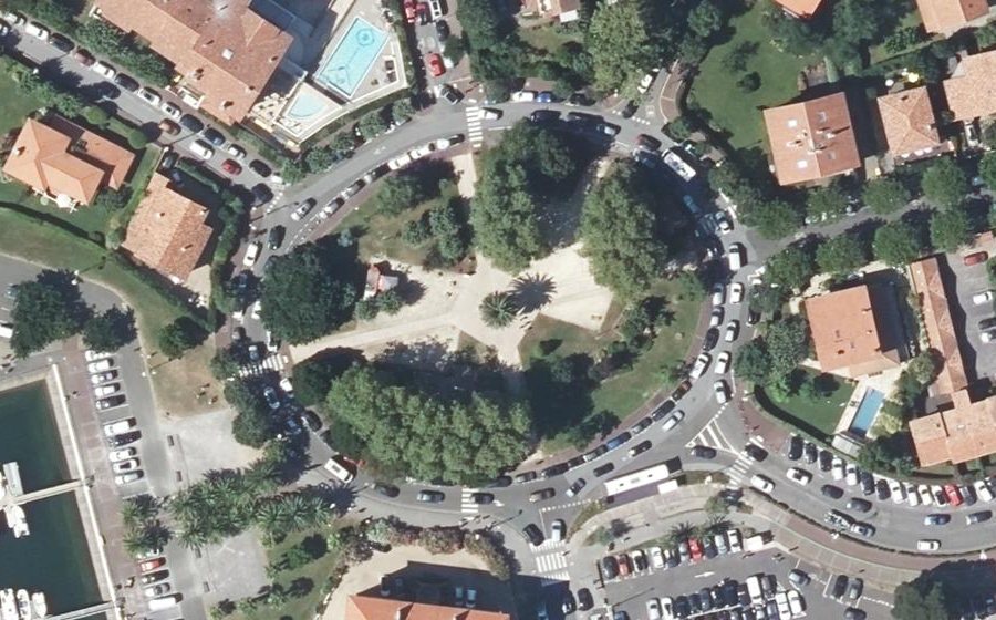 Vue aérienne du Rond-Point de Flore
