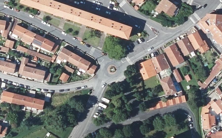 Vue aérienne du Carrefour Oihan-Aldé