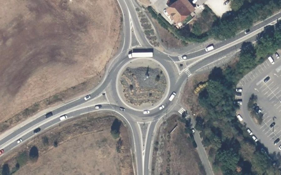 Vue aérienne du Rond-Point de la Mouette