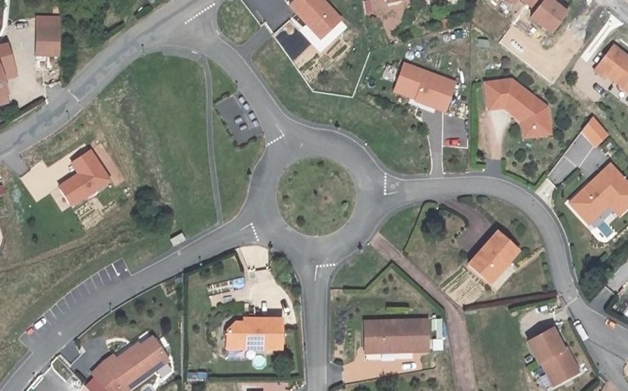 Vue aérienne du Rond-Point des Granges