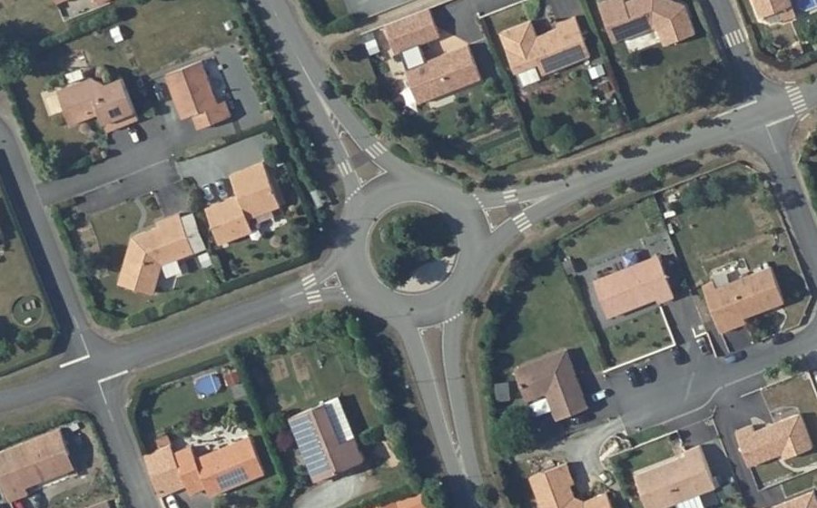 Vue aérienne du Rond-point du Moulin Brochet