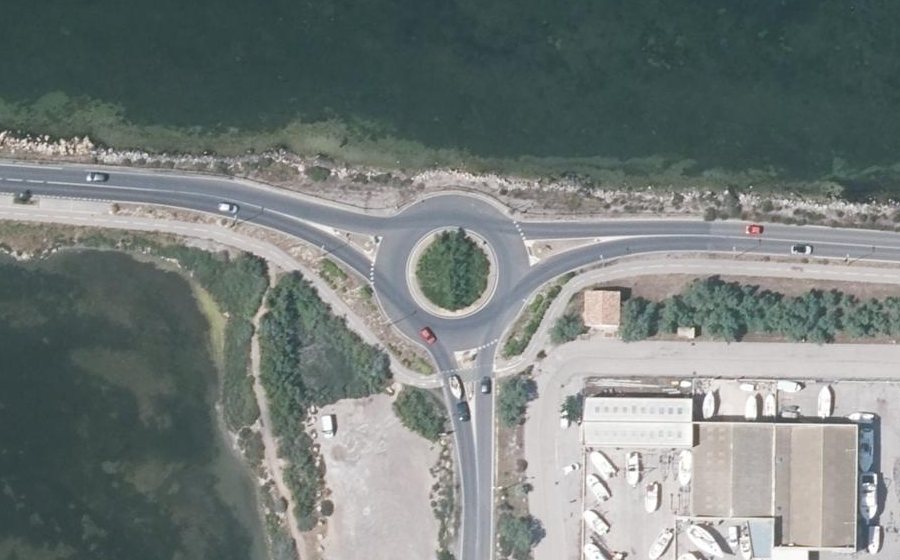 Vue aérienne du Rond-Point des Frégates