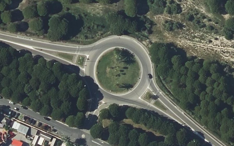 Vue aérienne du Route de Carnon