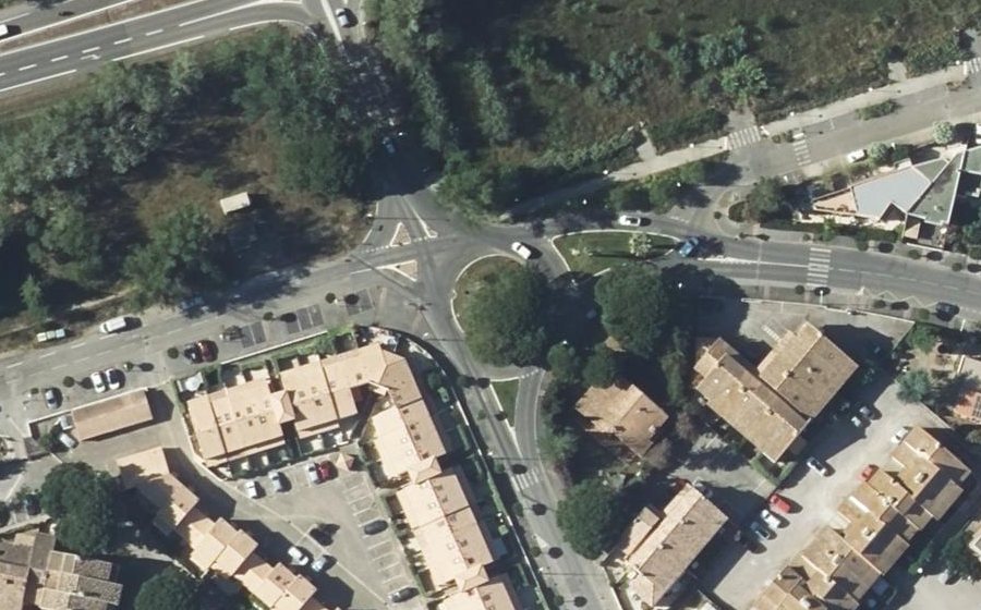 Vue aérienne du Rond-Point du Couchant